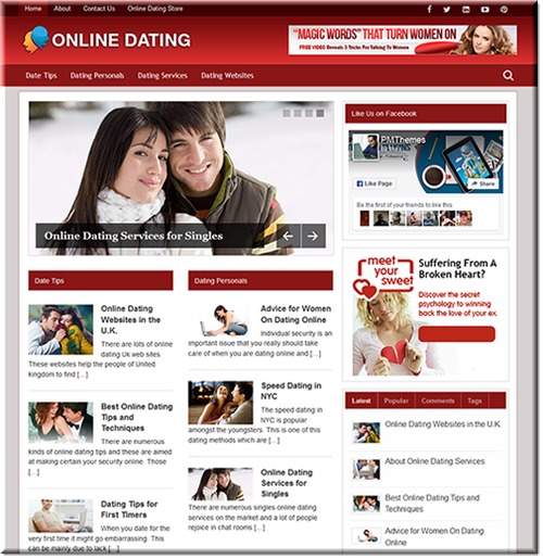 Product picture Premade Website & Blog: Online Dating